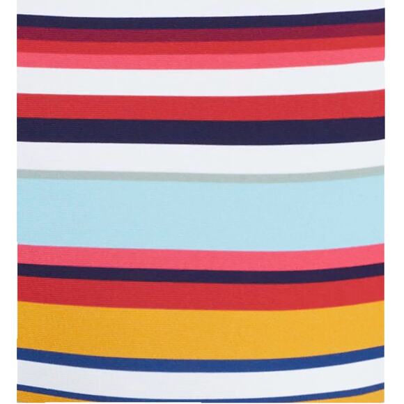 Anne Cole Boardwalk Stripe High-Neck Multi Blue & Pink Swim Tankini Top XS NWT - Picture 4 of 4